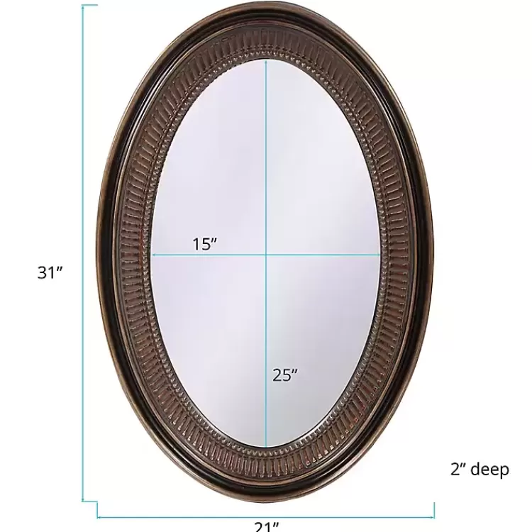 ethan_bronze_ribbed_oval_wall_mirror_6.webp Ethan Bronze Ribbed Oval Wall Mirror>Kirklands Home Online