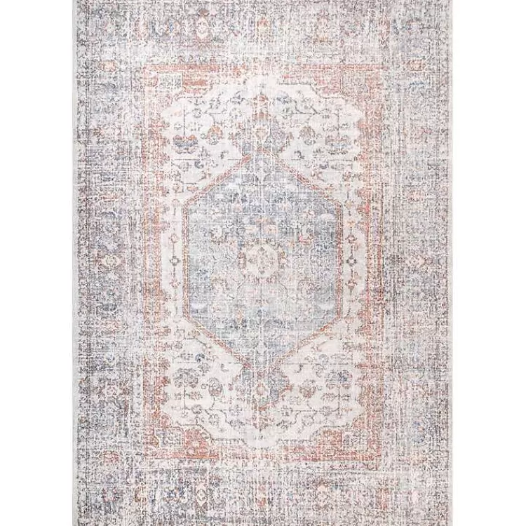Etta Distressed Vintage Washable Area Rug, 5x8>Kirklands Home Clearance
