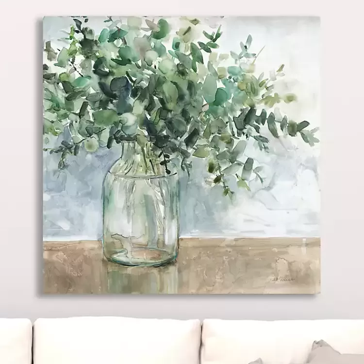 Eucalyptus Bouquet Giclee Canvas Print, 30x30 in.>Kirklands Home Store