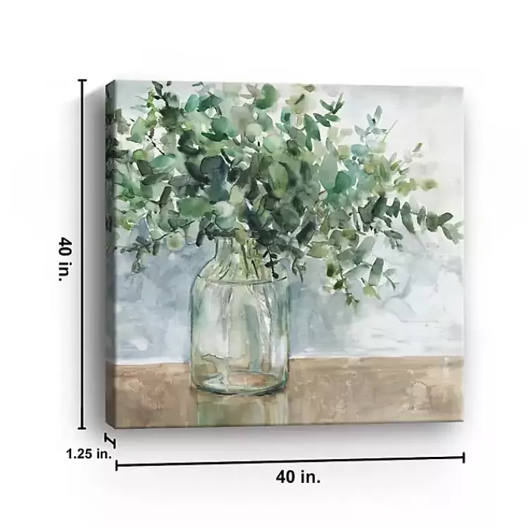 eucalyptus_bouquet_giclee_canvas_print_x_in_3.webp Eucalyptus Bouquet Giclee Canvas Print, 40x40 in.>Kirklands Home New