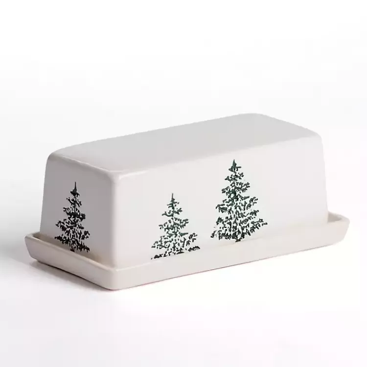 Evergreen Ceramic Butter Dish>Kirklands Home Fashion