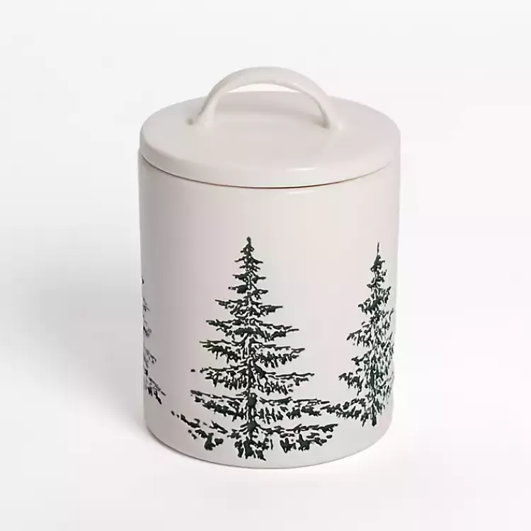 Evergreen Ceramic Canister>Kirklands Home Flash Sale