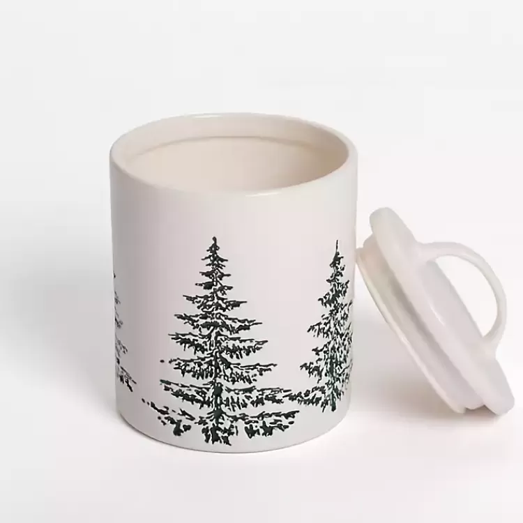 Evergreen Ceramic Canister>Kirklands Home Flash Sale