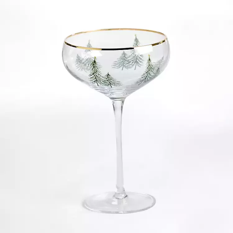 Evergreen Coupe Glass>Kirklands Home Online
