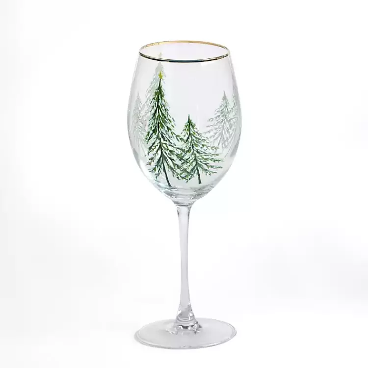 Evergreen Wine Glass>Kirklands Home Outlet