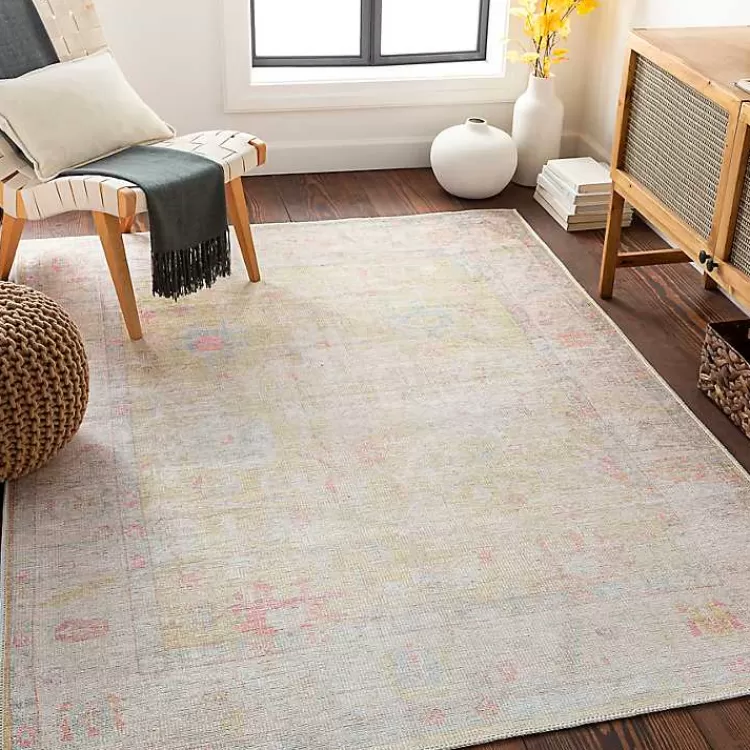 Faded Botanical Washable Area Rug, 6x9>Kirklands Home Cheap