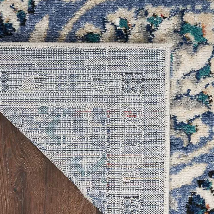 faded_gray__blue_floral_medallion_area_rug_x_2.webp Faded Gray & Blue Floral Medallion Area Rug, 5x7>Kirklands Home Outlet