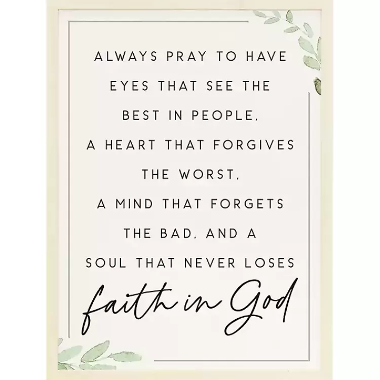 Faith in God Wood Wall Plaque>Kirklands Home Online