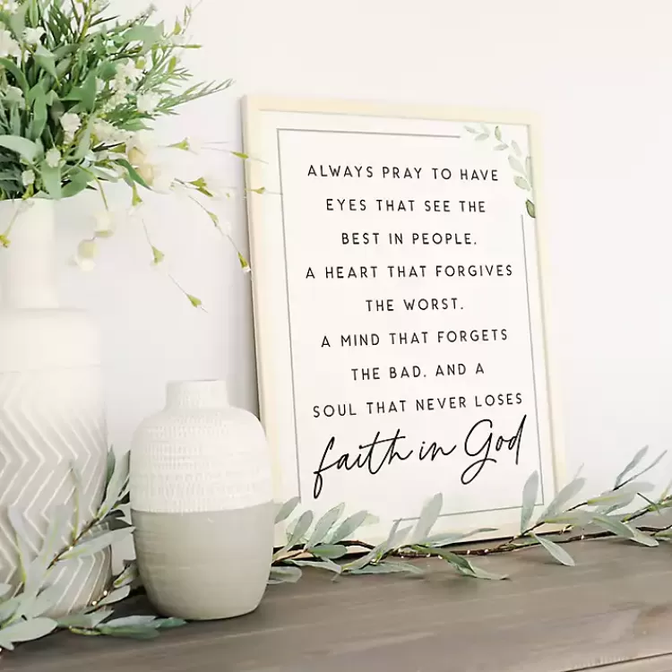 Faith in God Wood Wall Plaque>Kirklands Home Online
