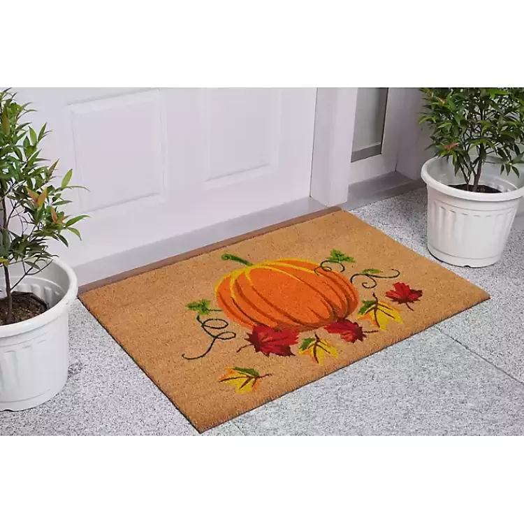 Fall Pumpkin Coir Doormat>Kirklands Home Discount