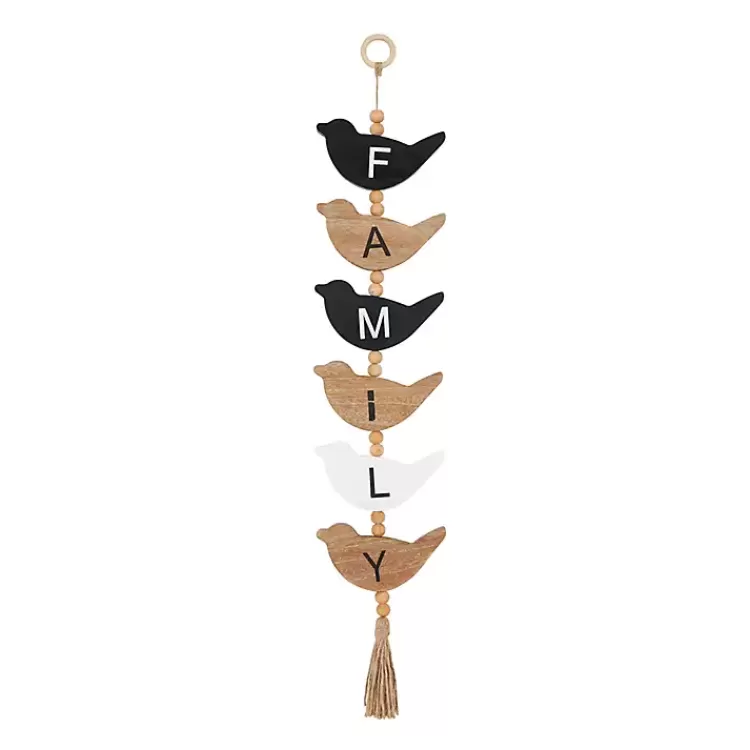 Family Bird Shaped Wood Wall Sign>Kirklands Home Hot