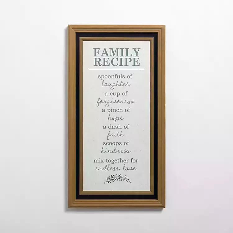 Family Recipe Framed Wall Plaque>Kirklands Home Discount