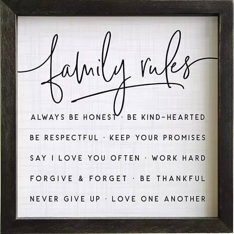 Family Rules Wall Plaque>Kirklands Home Store