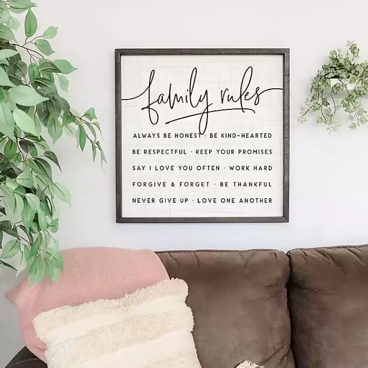 Family Rules Wall Plaque>Kirklands Home Store