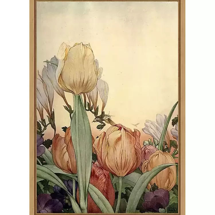 Fantasy Garden Tulip Framed Canvas Art Print>Kirklands Home Outlet
