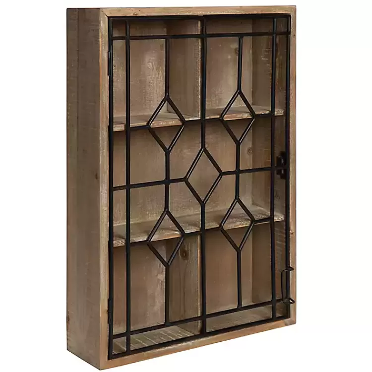 Farmhouse Chic Rustic Wood & Iron Wall Cabinet>Kirklands Home Flash Sale