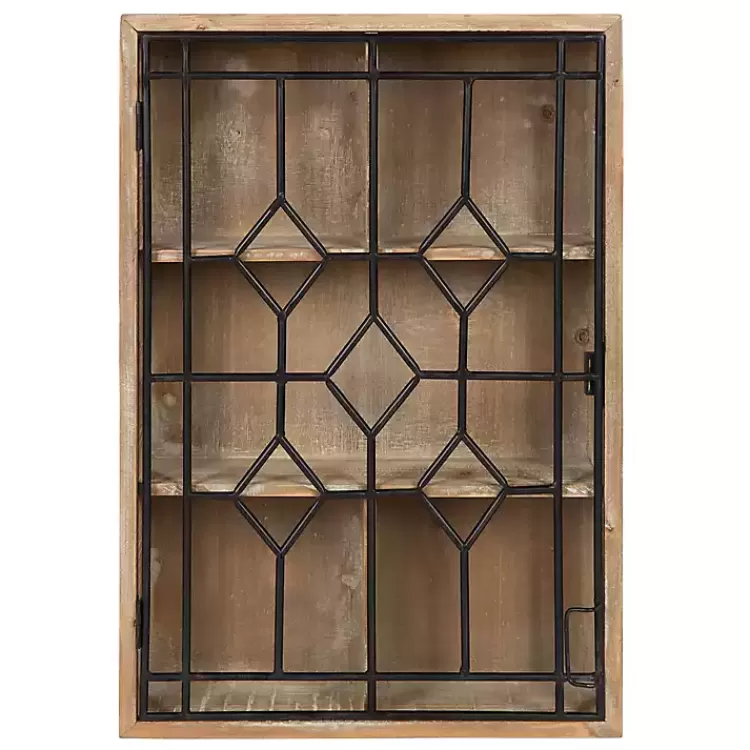Farmhouse Chic Rustic Wood & Iron Wall Cabinet>Kirklands Home Flash Sale