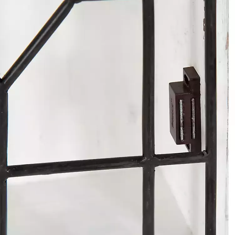 farmhouse_chic_white_wood__iron_wall_cabinet_4.webp Farmhouse Chic White Wood & Iron Wall Cabinet>Kirklands Home Cheap