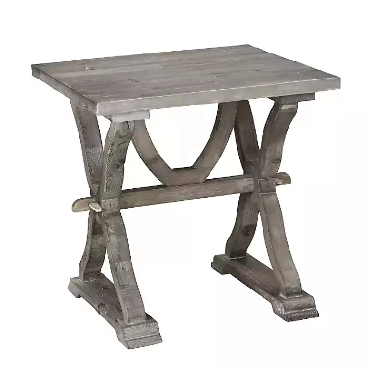 Farmhouse Trestle Base Accent Table>Kirklands Home Discount