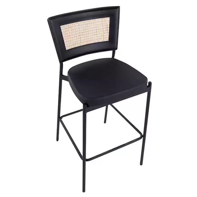 faux_leather_and_rattan_bar_stools_set_of__4.webp Faux Leather and Rattan Bar Stools, Set of 2>Kirklands Home Discount