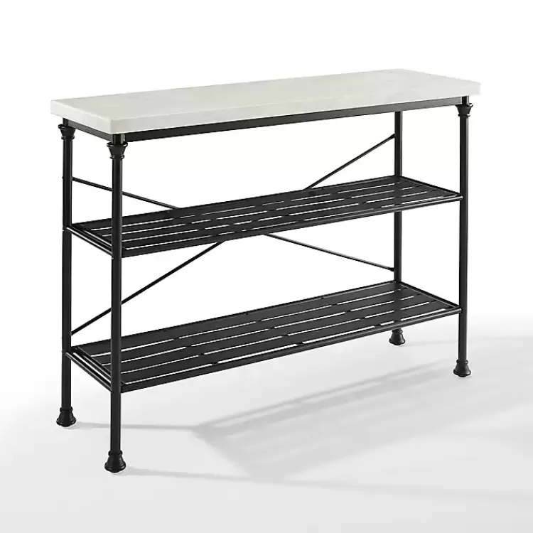 Faux Marble Top 3-Tier Melody Console Table>Kirklands Home Sale