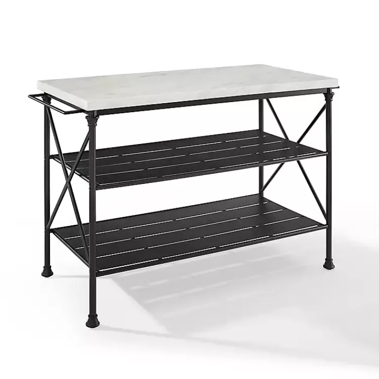 Faux Marble Top 3-Tier Melody Kitchen Island>Kirklands Home Clearance