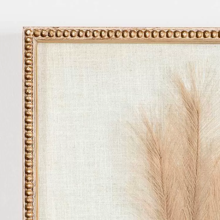 faux_pampas_grass_beaded_frame_wall_plaque_2.webp Faux Pampas Grass Beaded Frame Wall Plaque>Kirklands Home Fashion