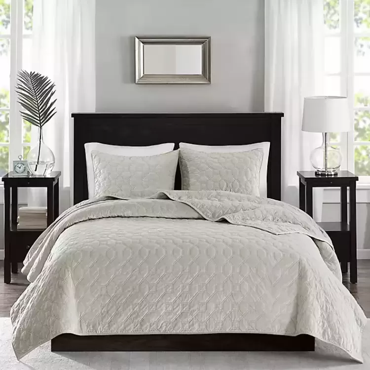 Faux Velvet California King 3-pc. Coverlet Set>Kirklands Home Outlet