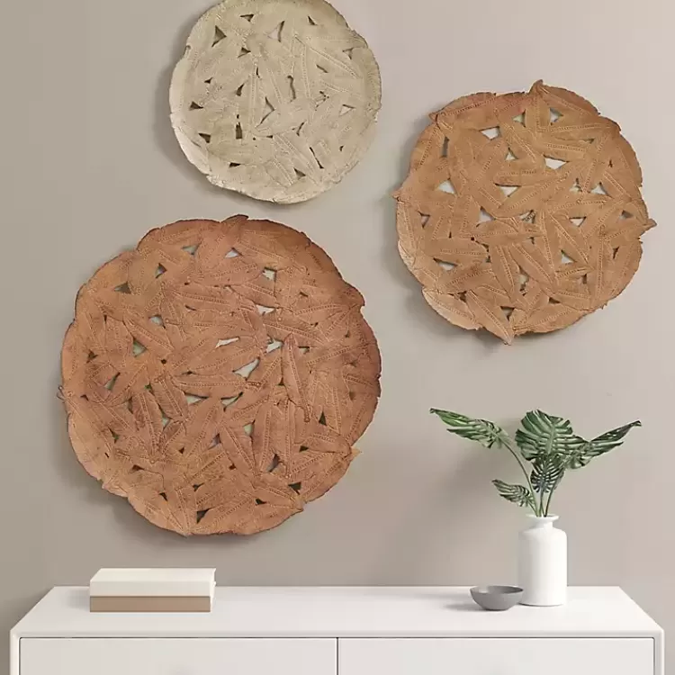 Feathers Collage 3-pc. Wall Plaque Set>Kirklands Home Store