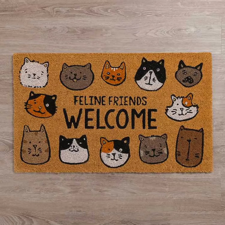 Feline Friends Welcome Doormat>Kirklands Home Best Sale