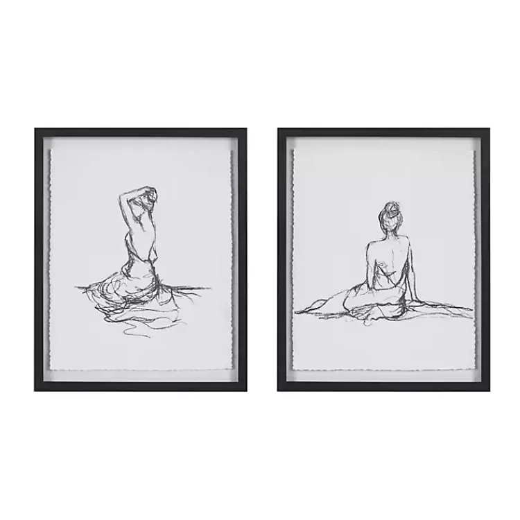 Feminine Figures Framed Art Prints, Set of 2>Kirklands Home Discount