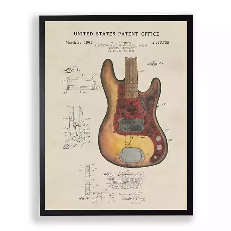 Fender Electric Guitar Framed Art Print>Kirklands Home Shop