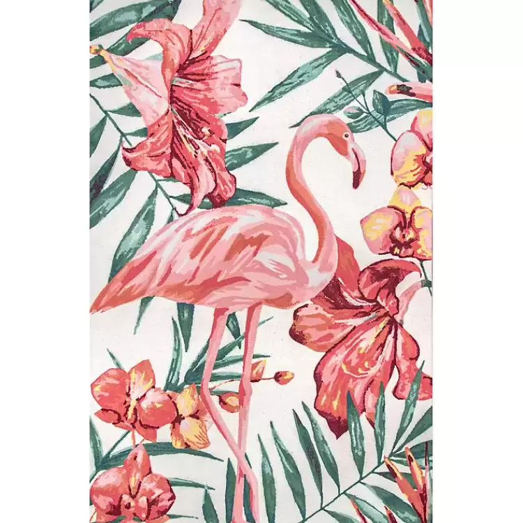 Flamingo Leaf Indoor/Outdoor Area Rug, 8x10>Kirklands Home Clearance