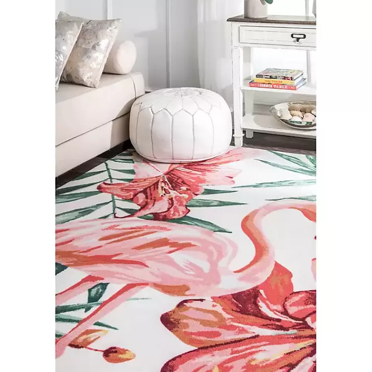 flamingo_leaf_indooroutdoor_area_rug_x_4.webp Flamingo Leaf Indoor/Outdoor Area Rug, 8x10>Kirklands Home Clearance