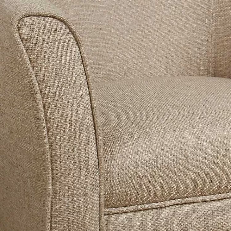 flax_brown_modern_barrel_accent_chair_2.webp Flax Brown Modern Barrel Accent Chair>Kirklands Home New