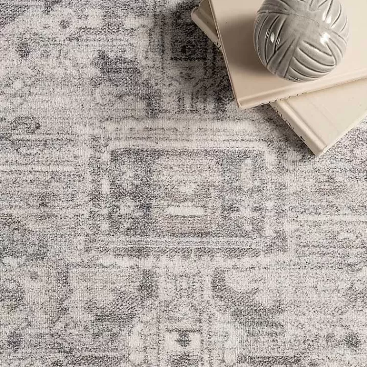 flo_gray_vintage_medallion_washable_area_rug_x_5.webp Flo Vintage Medallion Washable Area Rug, 6x9>Kirklands Home Cheap