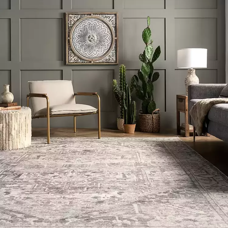 flo_gray_vintage_medallion_washable_area_rug_x_7-1.webp Flo Vintage Medallion Washable Area Rug, 5x8>Kirklands Home Clearance