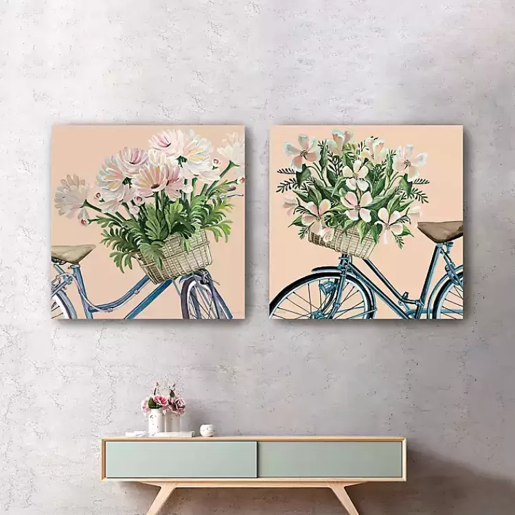 Floral Bikes Canvas Art Prints, Set of 2>Kirklands Home Flash Sale