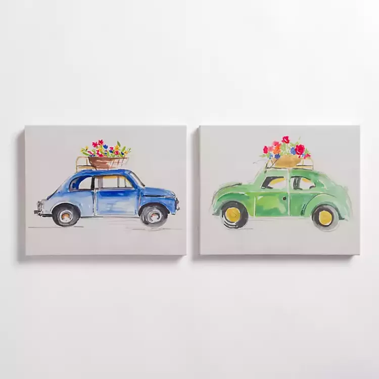 Floral Cars Canvas Art Prints, Set of 2>Kirklands Home Best