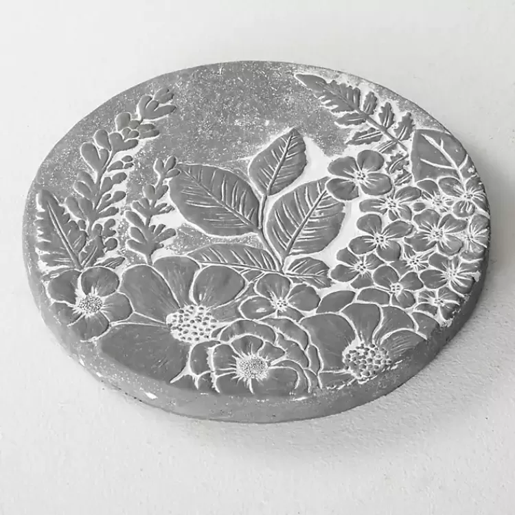 Floral Cement Stepping Stone>Kirklands Home Sale