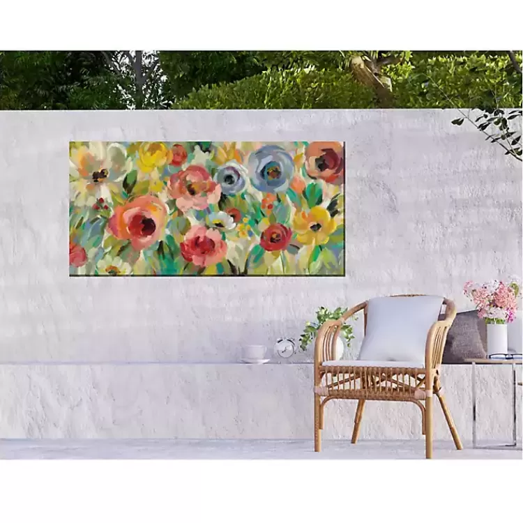 Floral Charades Outdoor Canvas Art Print>Kirklands Home Discount