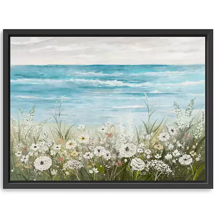 Floral Coast Black Framed Canvas Art Print>Kirklands Home Online