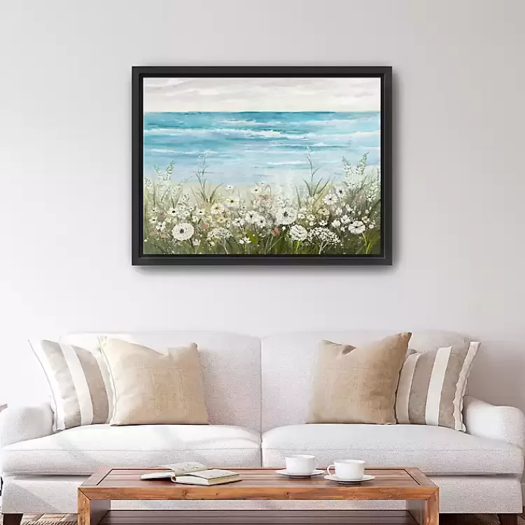 Floral Coast Black Framed Canvas Art Print>Kirklands Home Online