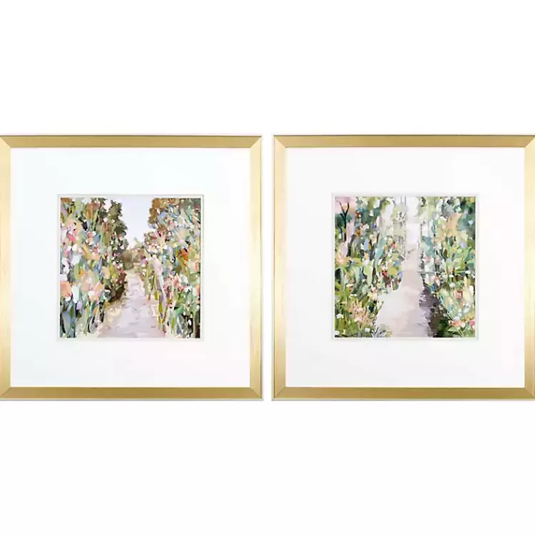 Floral Garden Path Framed Art Prints, Set of>Kirklands Home Sale