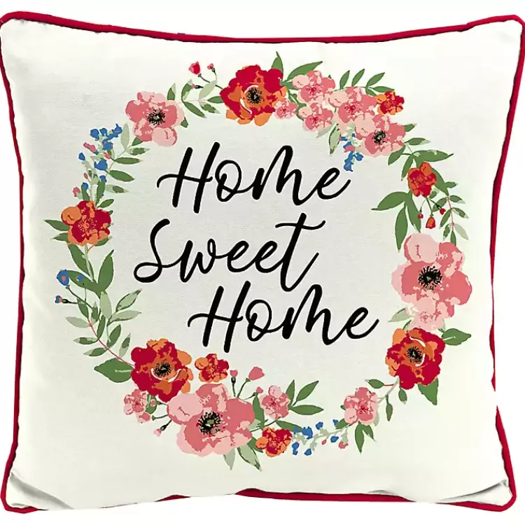 Floral Home Sweet Home Outdoor Pillow>Kirklands Home Cheap