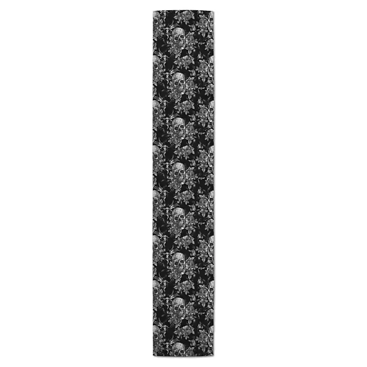 floral_skulls_halloween_table_runner_2.webp Floral Skulls Halloween Table Runner>Kirklands Home Discount