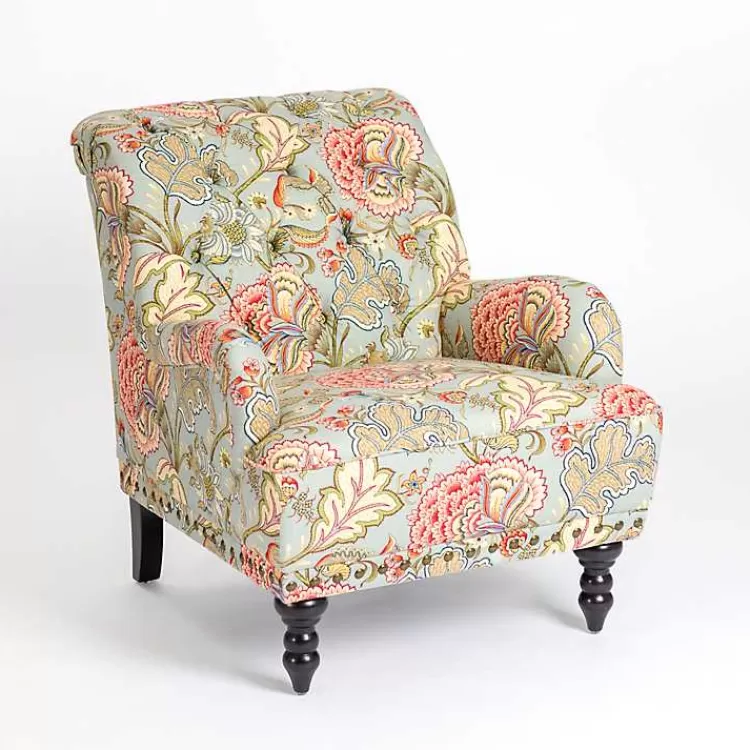 Floral Tufted Rebecca Accent Chair>Kirklands Home Online