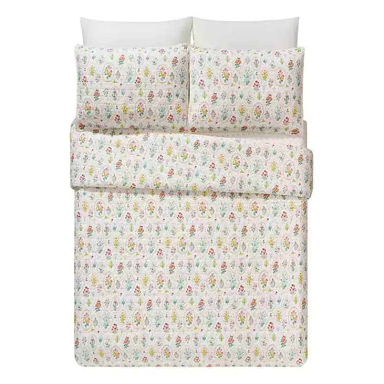 floral_wallpaper_pc_king_quilt_set_2.webp Floral Wallpaper 3-pc. King Quilt Set>Kirklands Home Shop