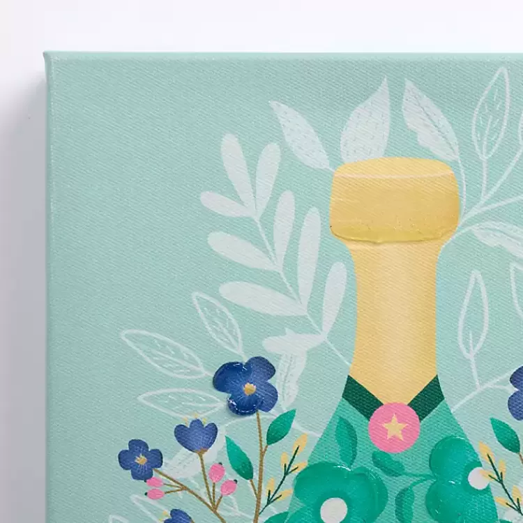 Floral Wine Bottles Canvas Art Prints, Set of 2>Kirklands Home Online