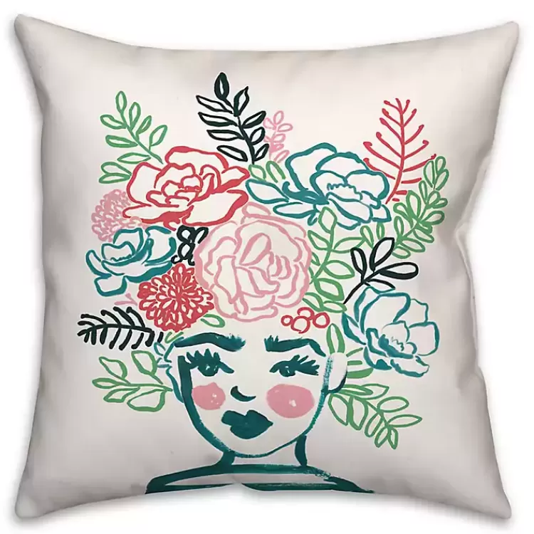 Flower Crown Outdoor Pillow>Kirklands Home Store